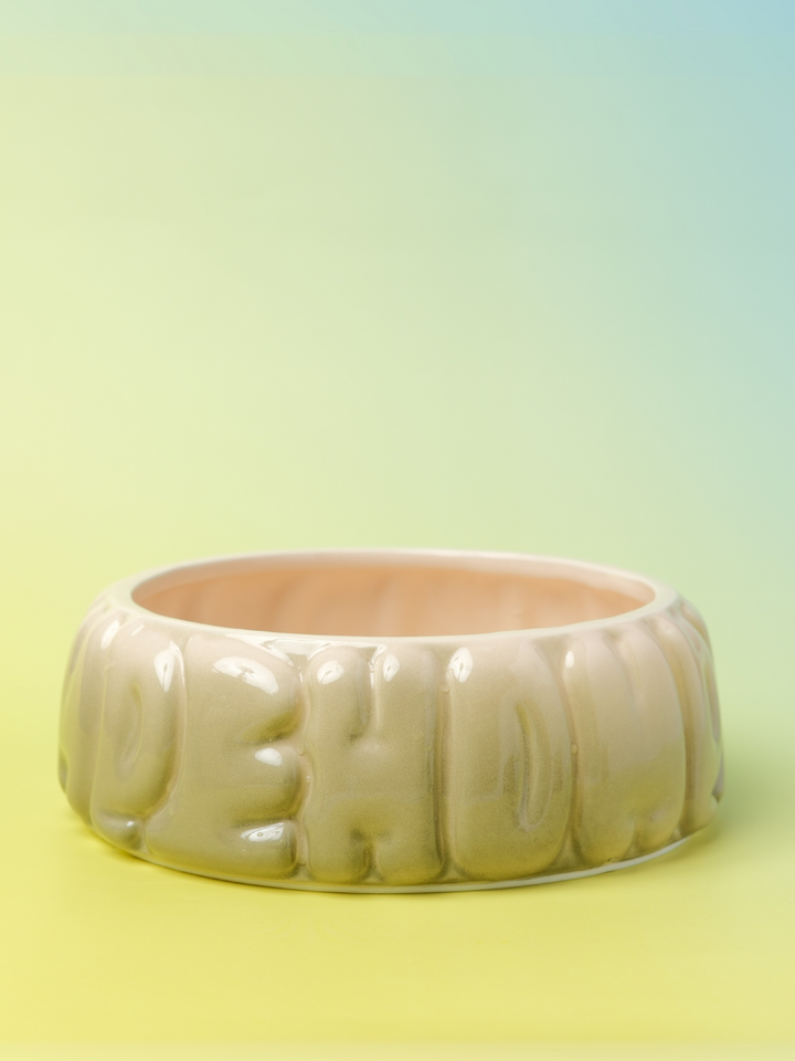 Puff Pet Bowl - Gradient Olive