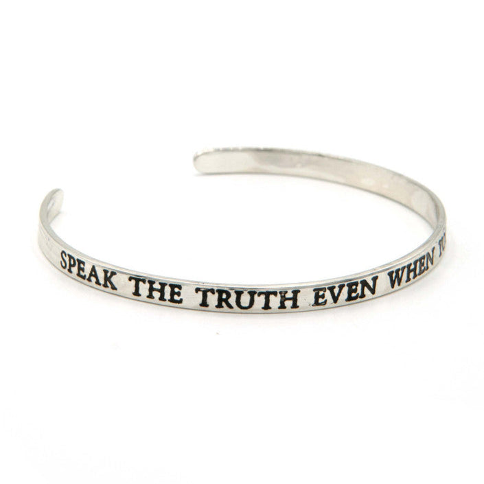 Speak The Truth Quote Cuff