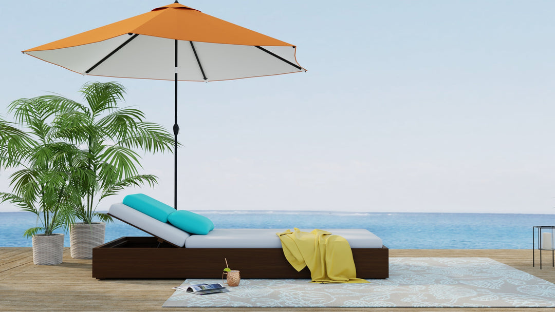 Line Flower Cool Aqua