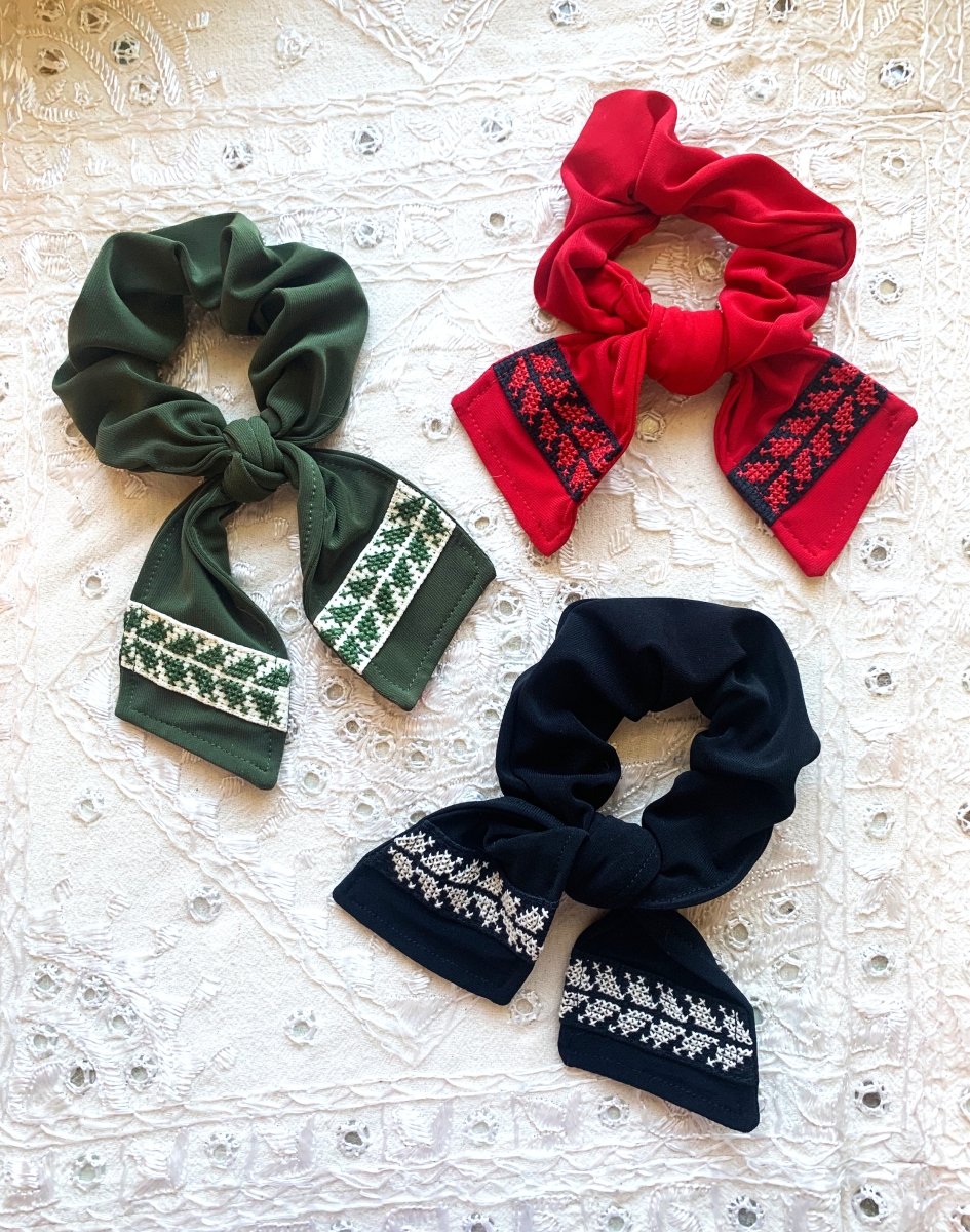 Lara Hair Scrunchie - Red