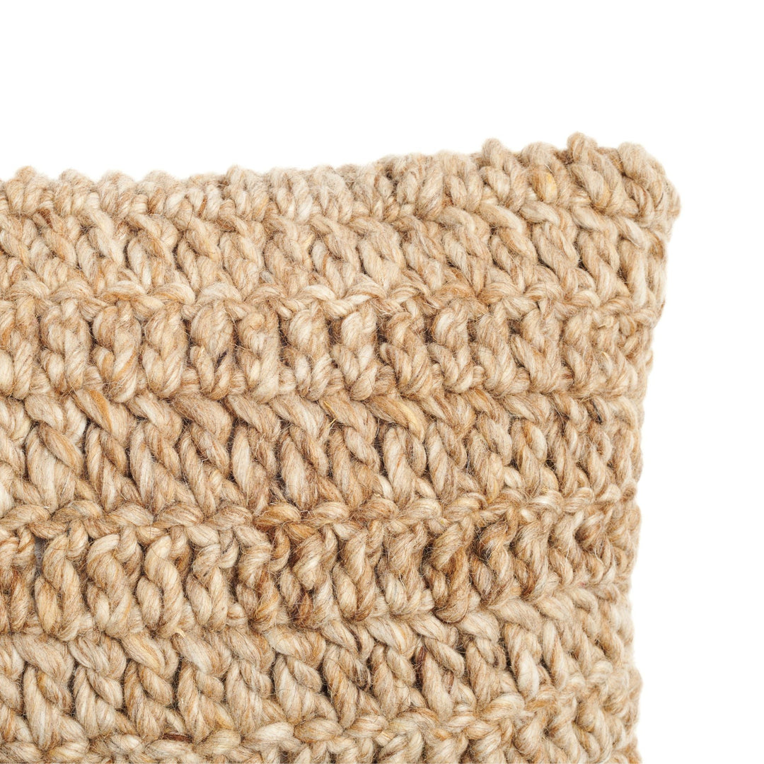 Cider Textured Neutral Brown Large Lumbar Pillow