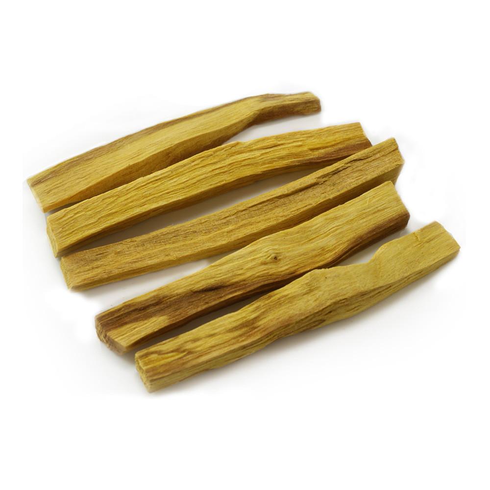 Palo Santo raw incense sticks, sustainably harvested, 5 pack, natural wood with citrus aroma for spiritual cleansing and purification.