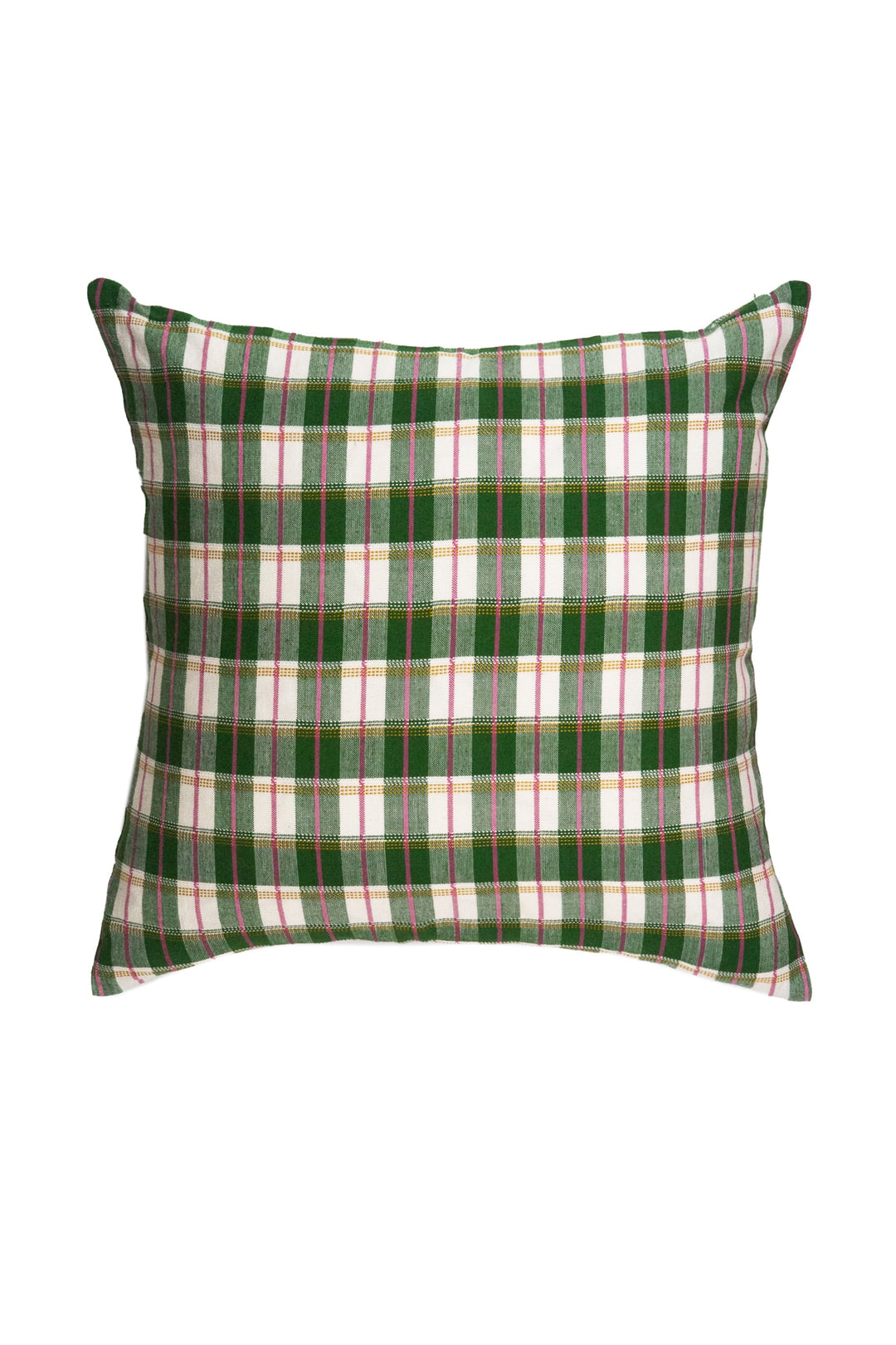 Archive NY San Andres Gingham Green Square Pillow