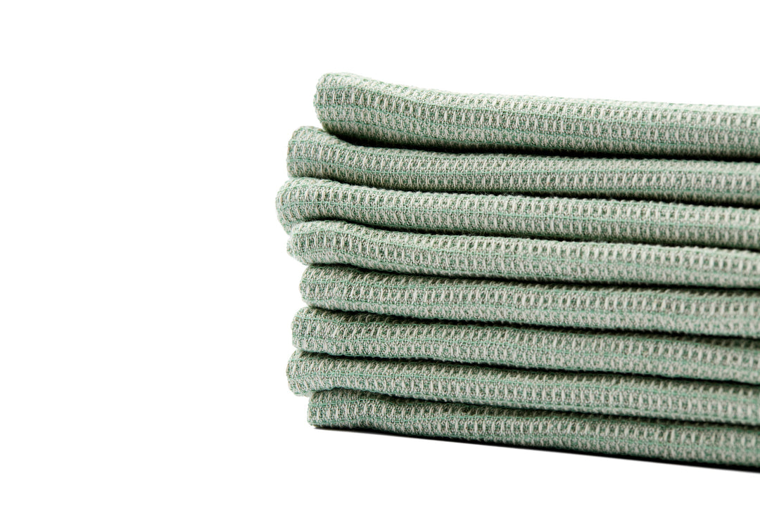Waffle Weave Wash Cloths - Set of 8