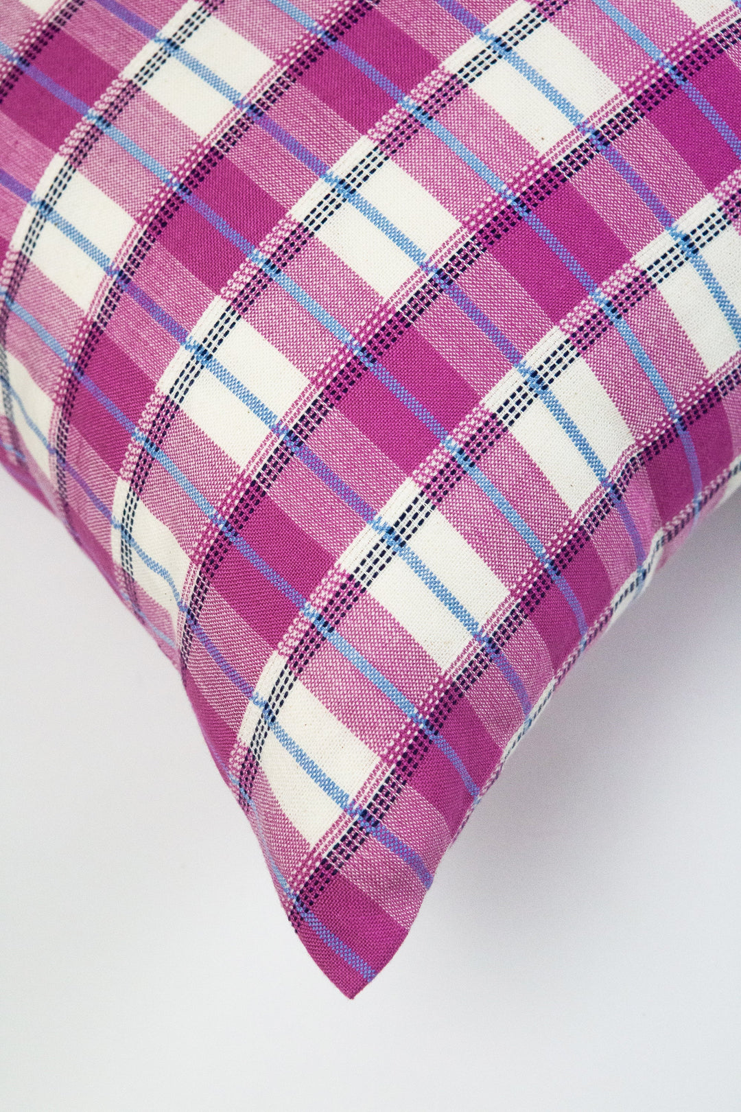 Archive NY San Andres Gingham Pink Square Pillow