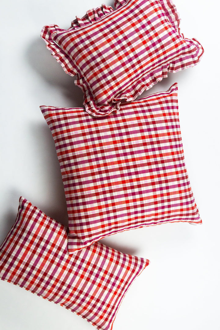 Archive NY Noel Ruffle Plaid Pillow
