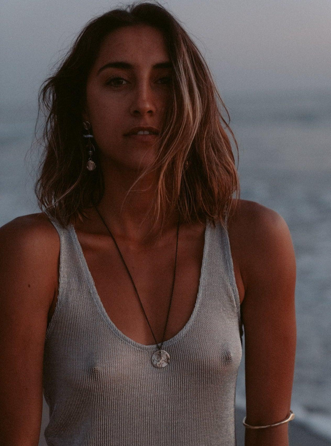 Silver Lunar Gemstone Necklace