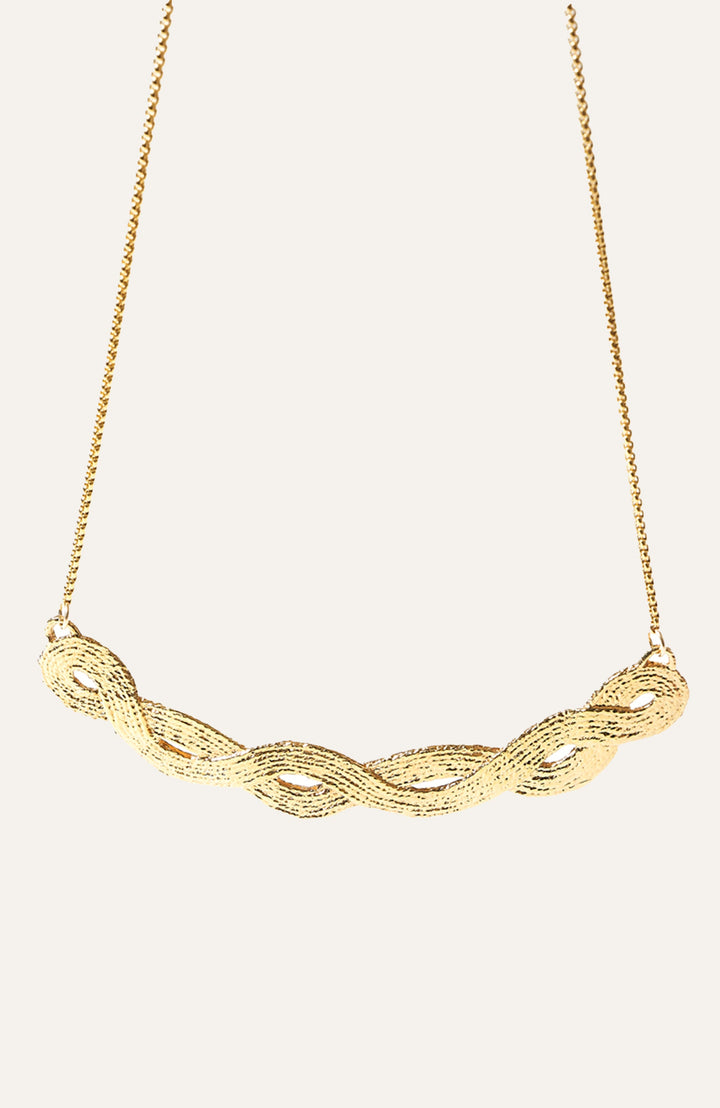 Braid Pendant- 14K Gold Plate