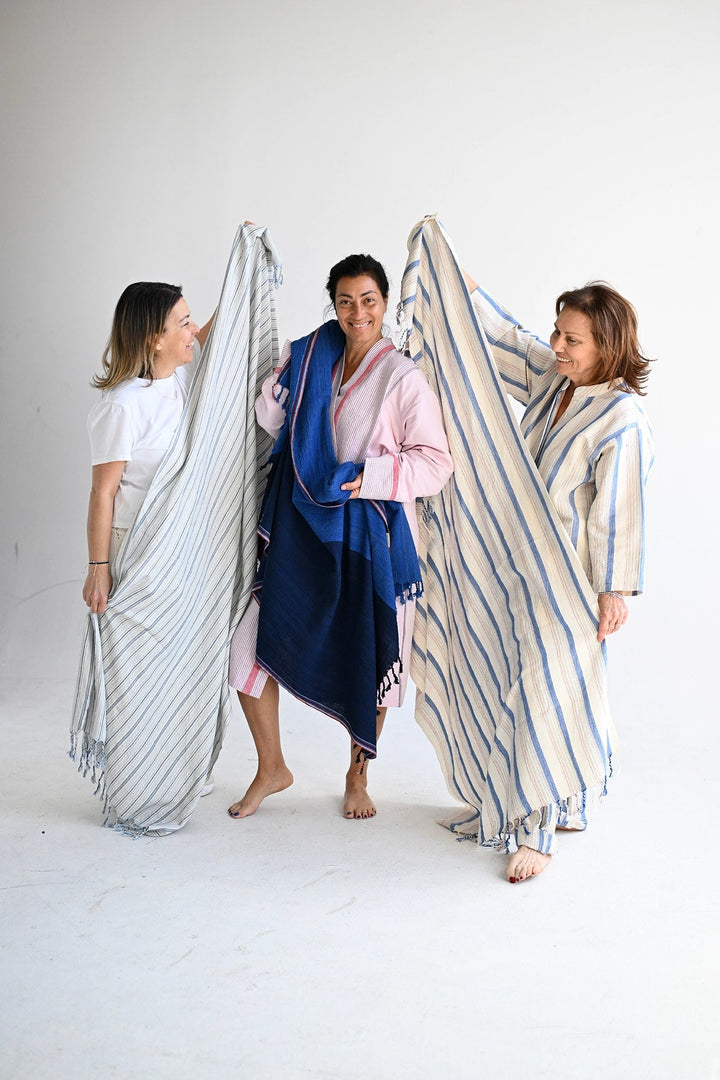 Blue Thin Stripe  Cape Towel