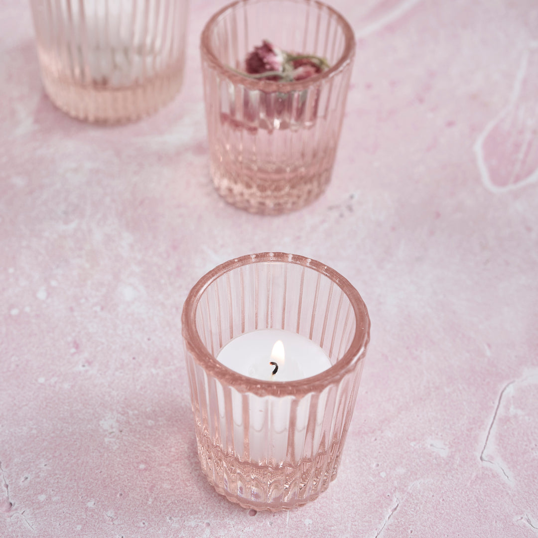 Pressed Pink Shot Glasses - Set of 6