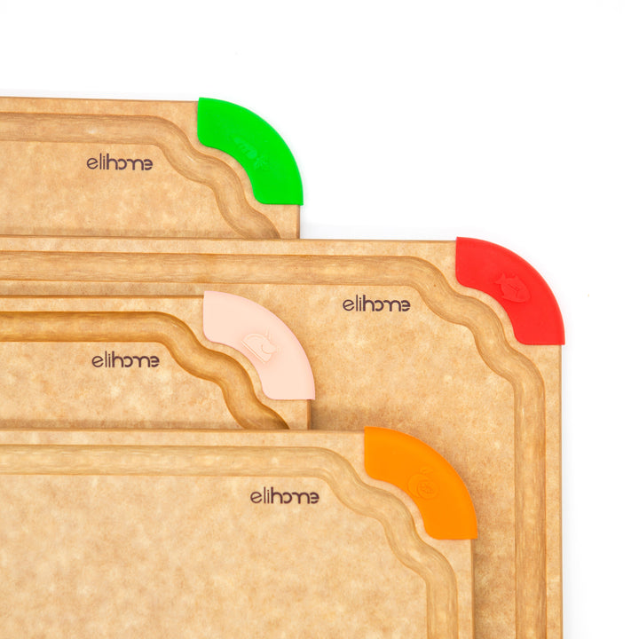 4 Piece Cutting Wise Cutting Board Set | S, M, L, XL