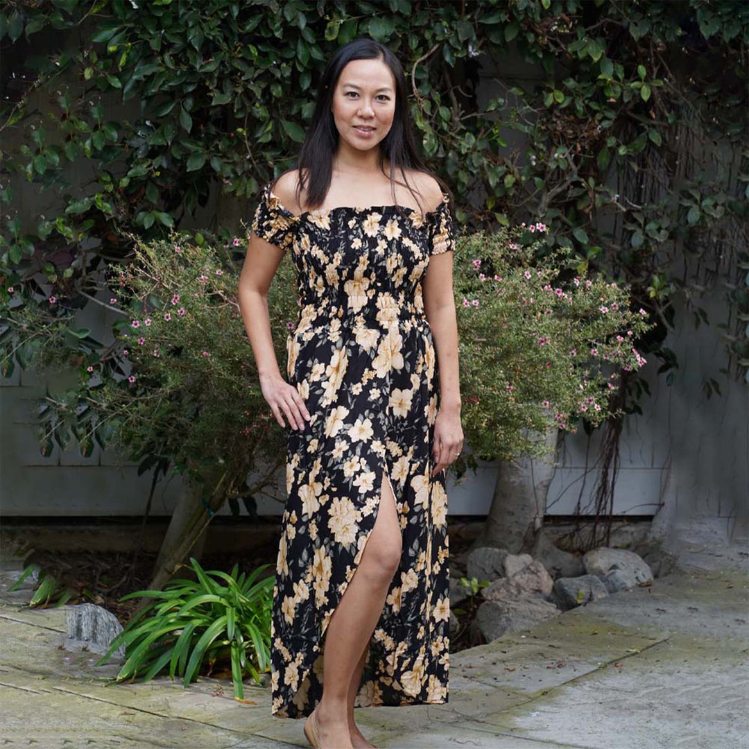 Kasih Coop Dress Soraya Black, Cotton