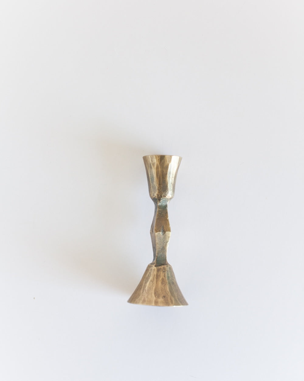 S/2 Low Diamond Candlestand - Brass Finish