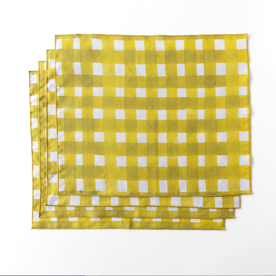 Yellow Cross Hatch Placemat