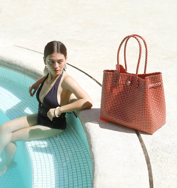 Toko Recycled Woven Tote Bag