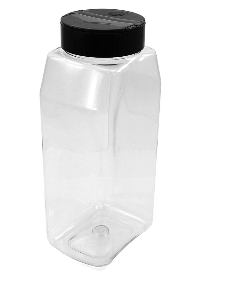 Clear Spice Jars w/ Easy Dispense Dual Sifter Caps