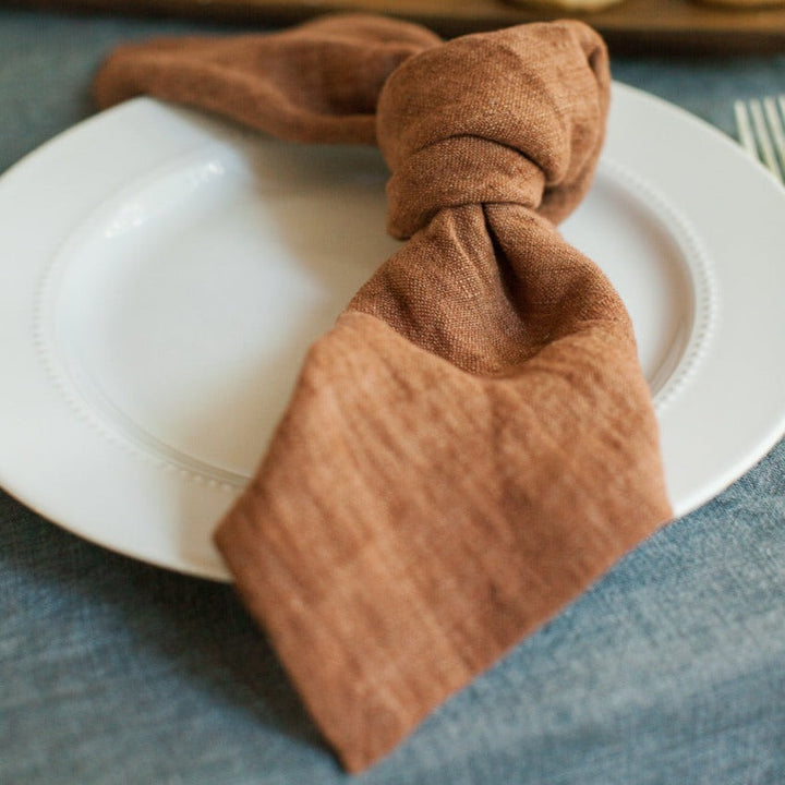 Stone Washed Linen Napkins Set of 4