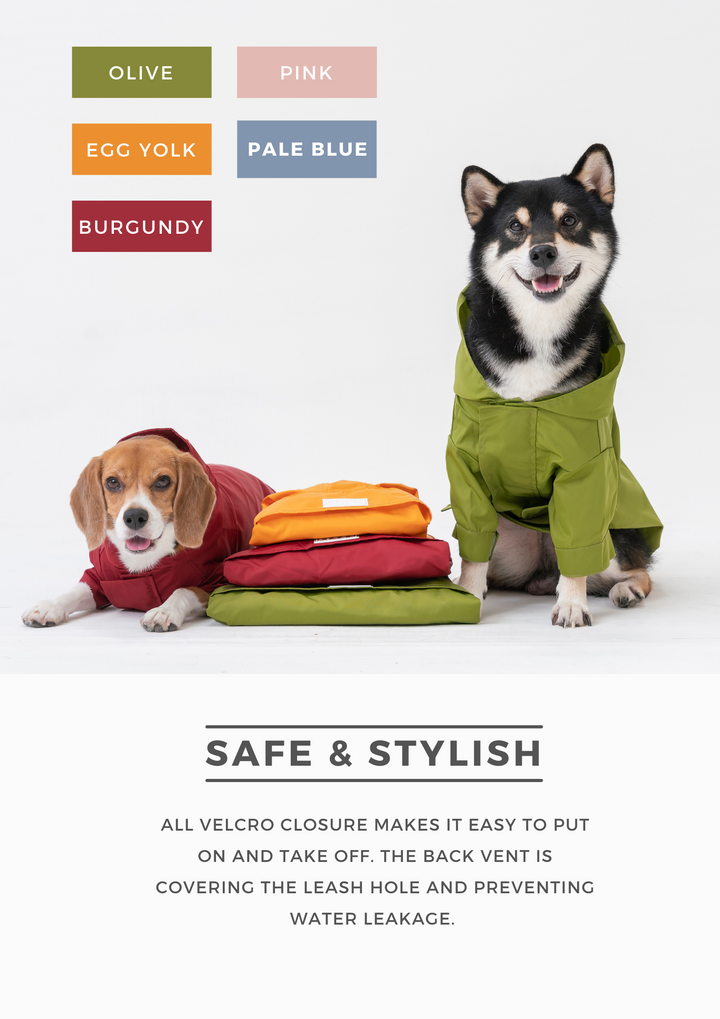 Tribeca Adjustable Velcro Raincoat - Light Blue