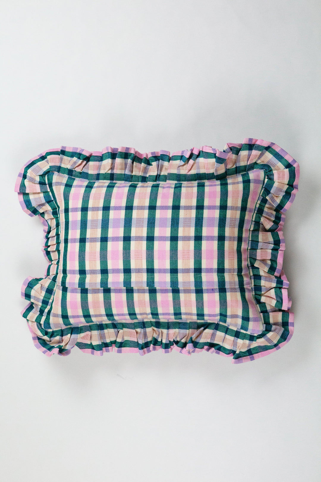 Archive NY Lola Ruffle Plaid Pillow