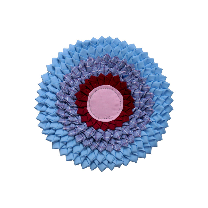 Trivet Patchwork Fabric Coaster 8.6" - Blue & Gray