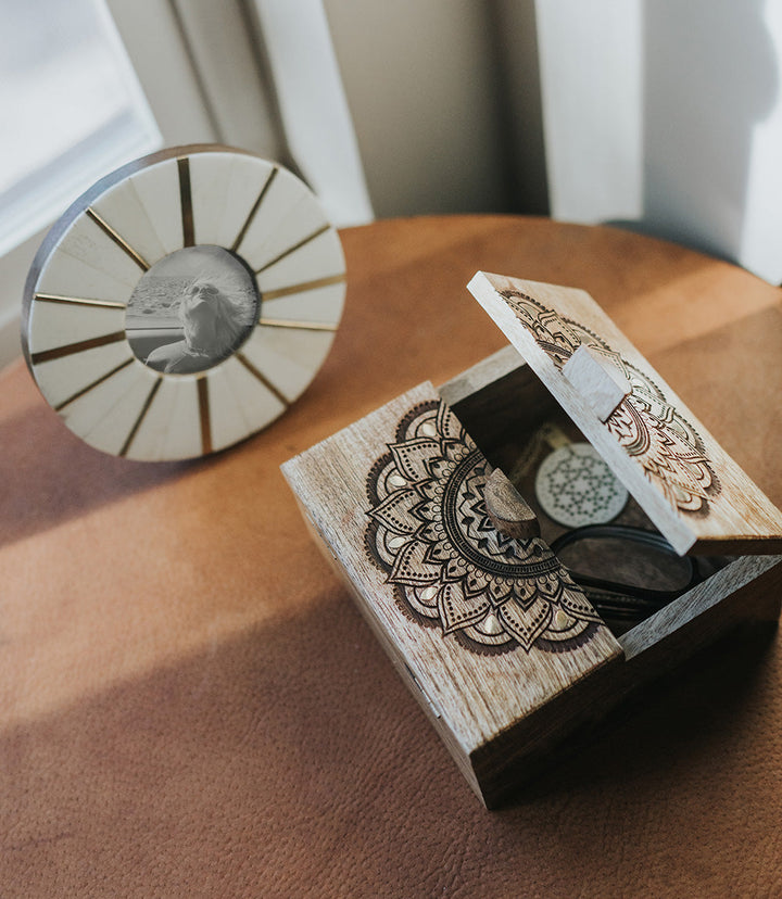 Mandala Keepsake Box | Mango Wood, Fair Trade