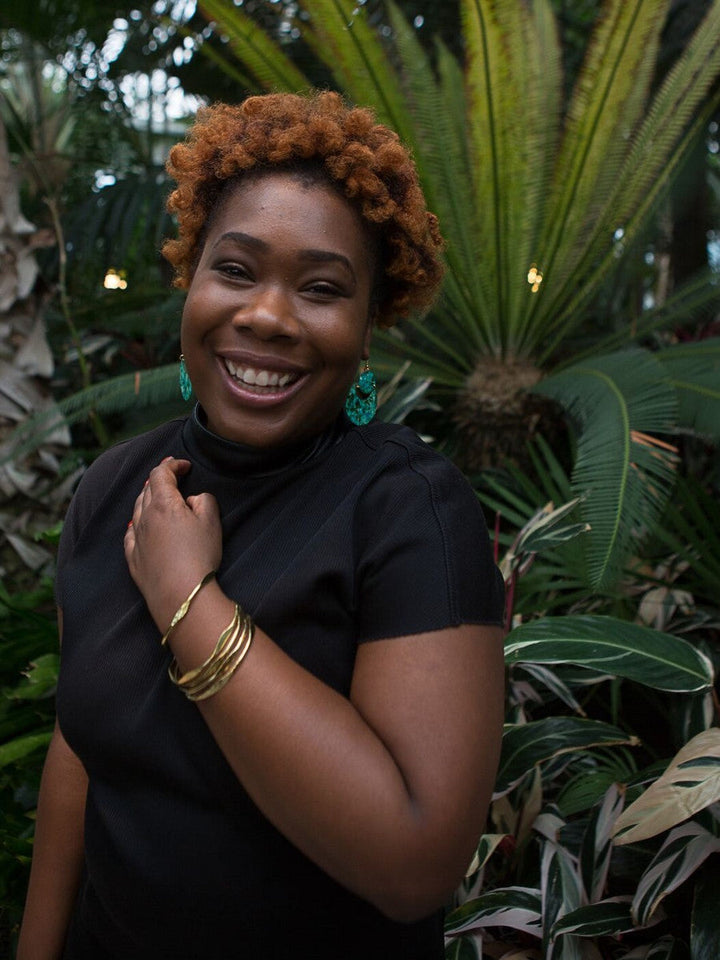 Hammered Waves Brass Bangle Set