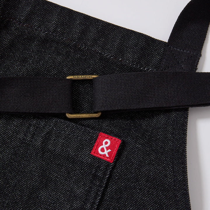 The Essential Apron | Abalone Black Denim