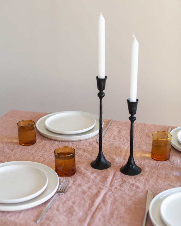 S/2 Gemini Candlesticks - Black Finish