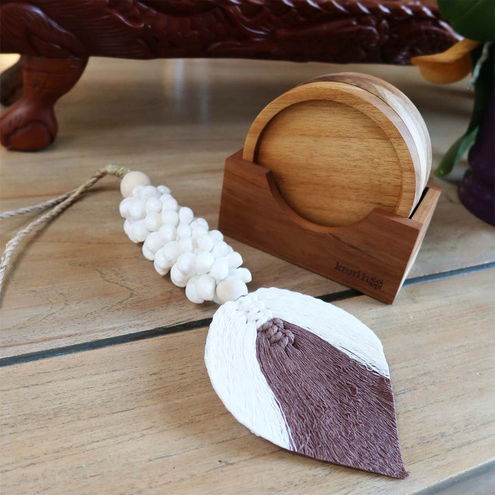 Seashell Tassel, Beach Home Decor, Boho Shell Tassel Hanging Chain, Leafy