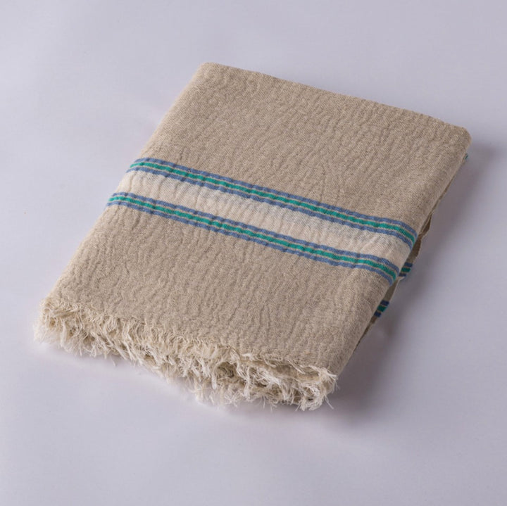 Hand loomed Muslin Linen Beach Towel