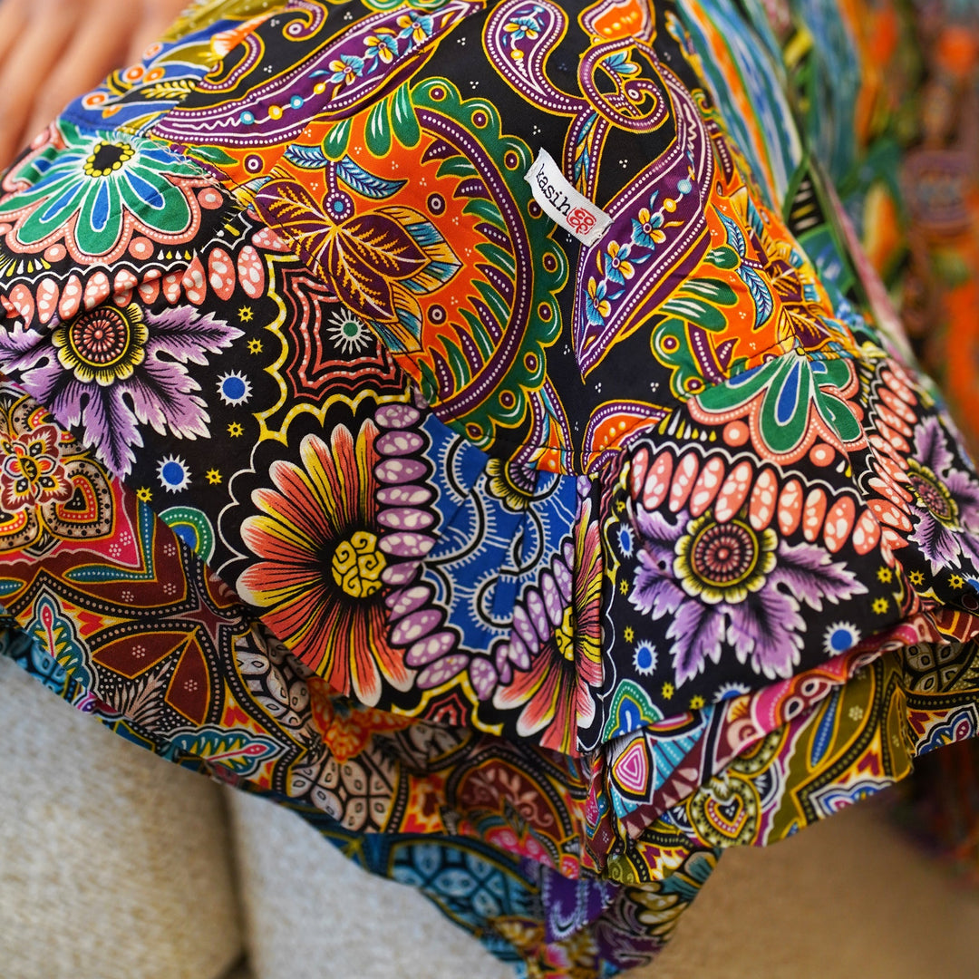 Handmade Reversible Quilt Blanket Throw, Quilt Patchwork, Upcycled, size 55 x 87 inches