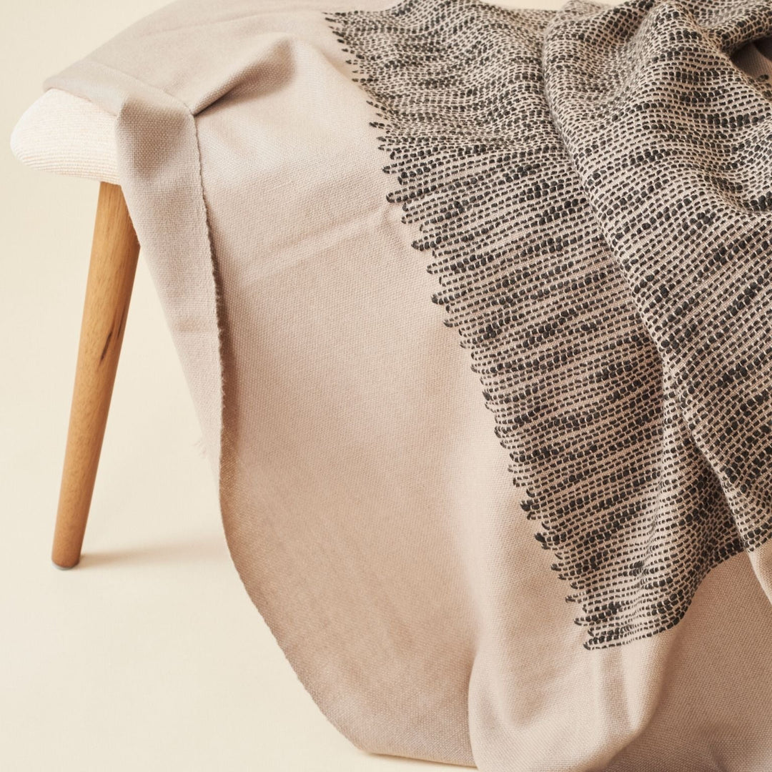 Flo Brown Merino Textured Handloom Throw