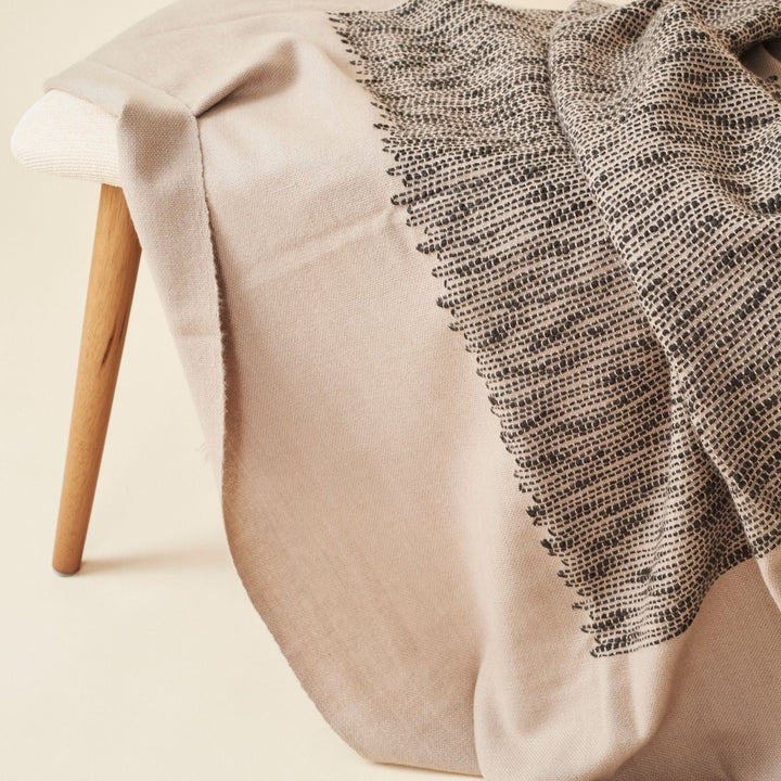 Flo Brown Merino Textured Handloom Throw