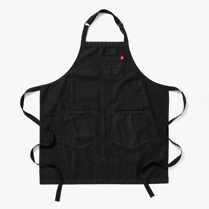 The Essential Apron | Abalone Black Denim