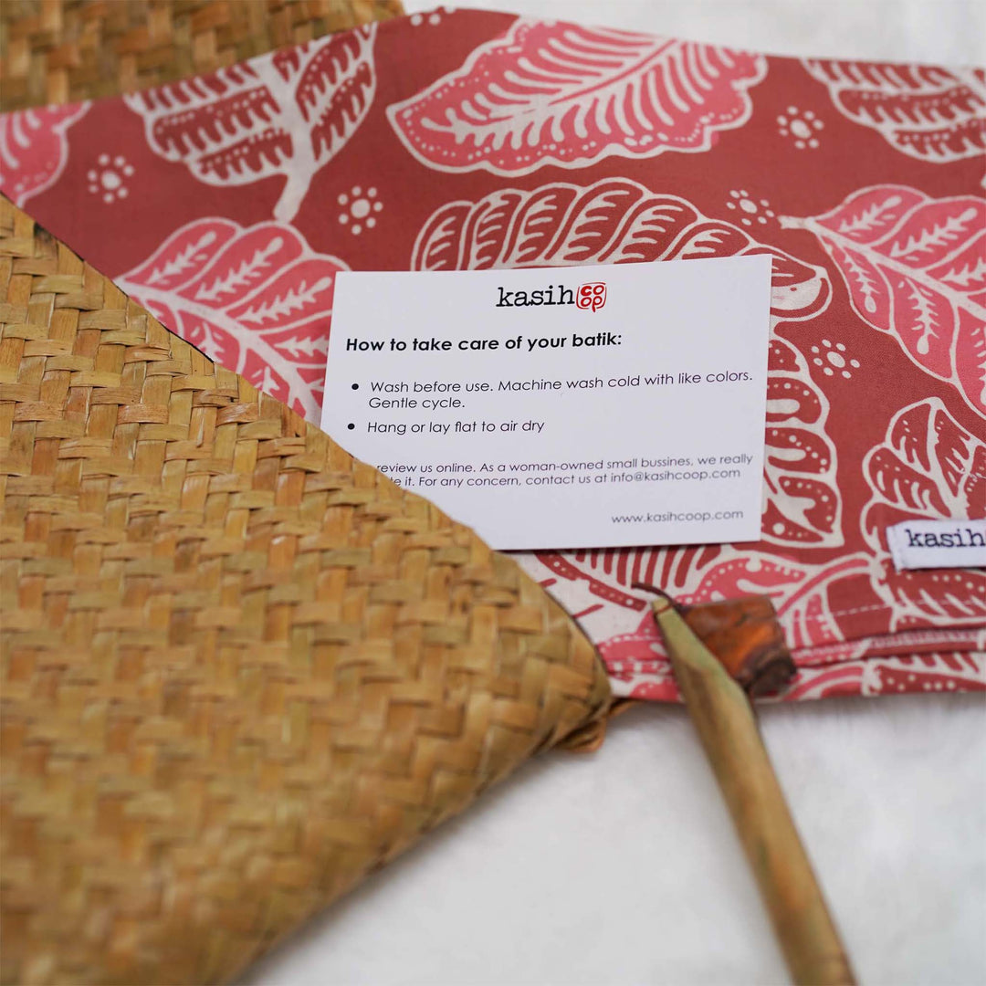 Gift Set of Hand Dyed Batik Bandana, Handwoven Pouch and Canting Wax and Dye Tool