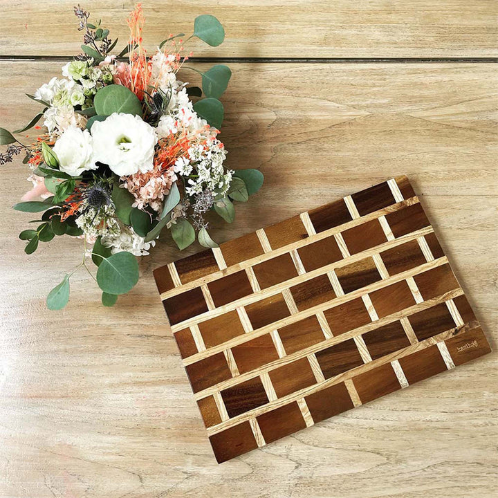 Two Toned Wooden Cutting Board / Charcuterie Board / Cheese Plate, Handmade
