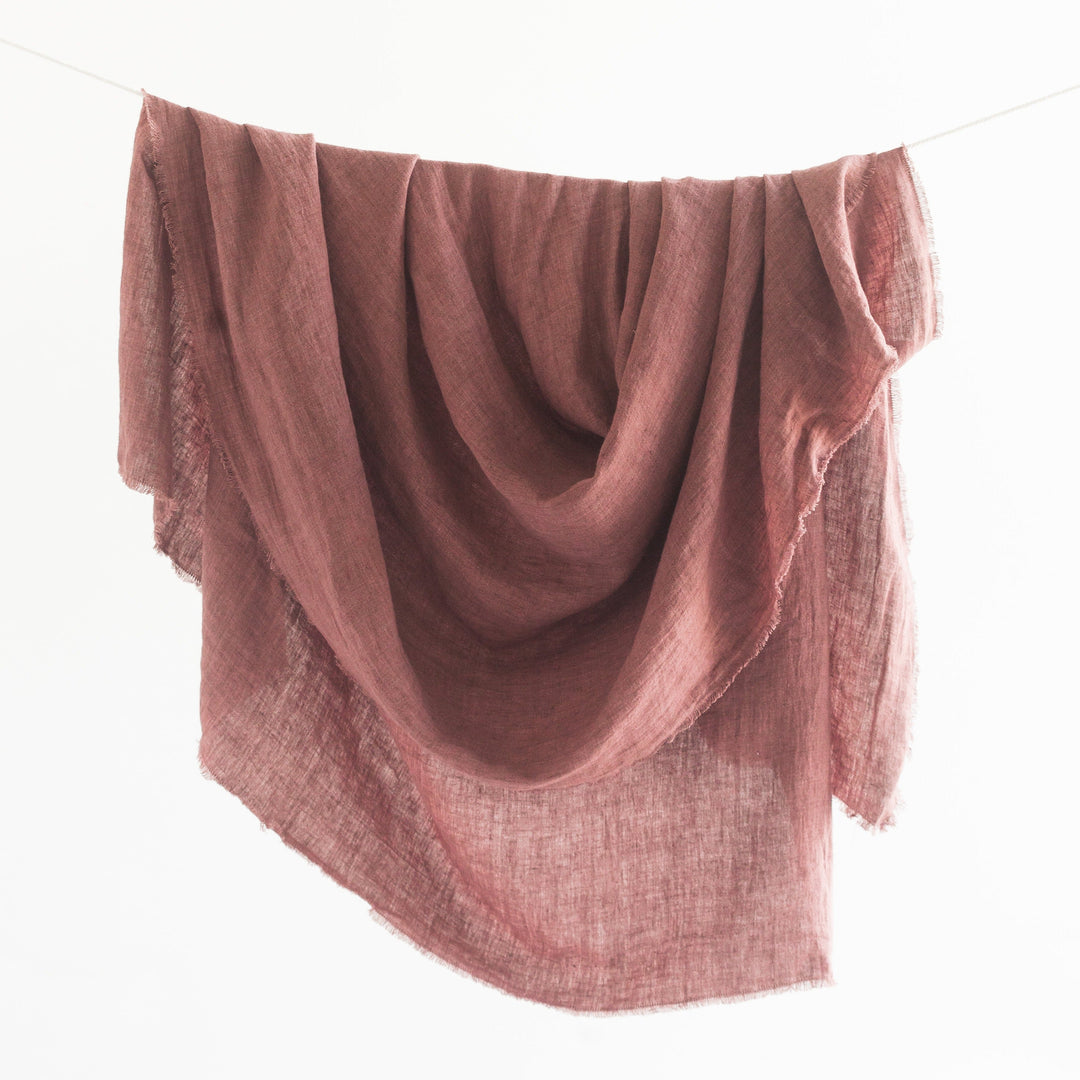 Stone Washed Linen Throw