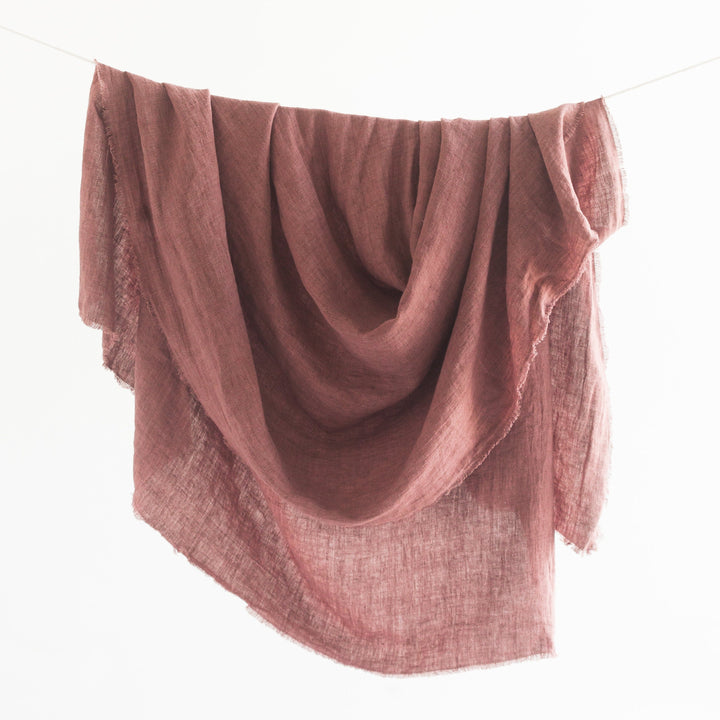 Stone Washed Linen Throw