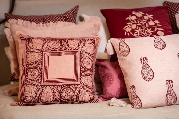 Samodh Blush Decorative Pillow Cover with Tassels