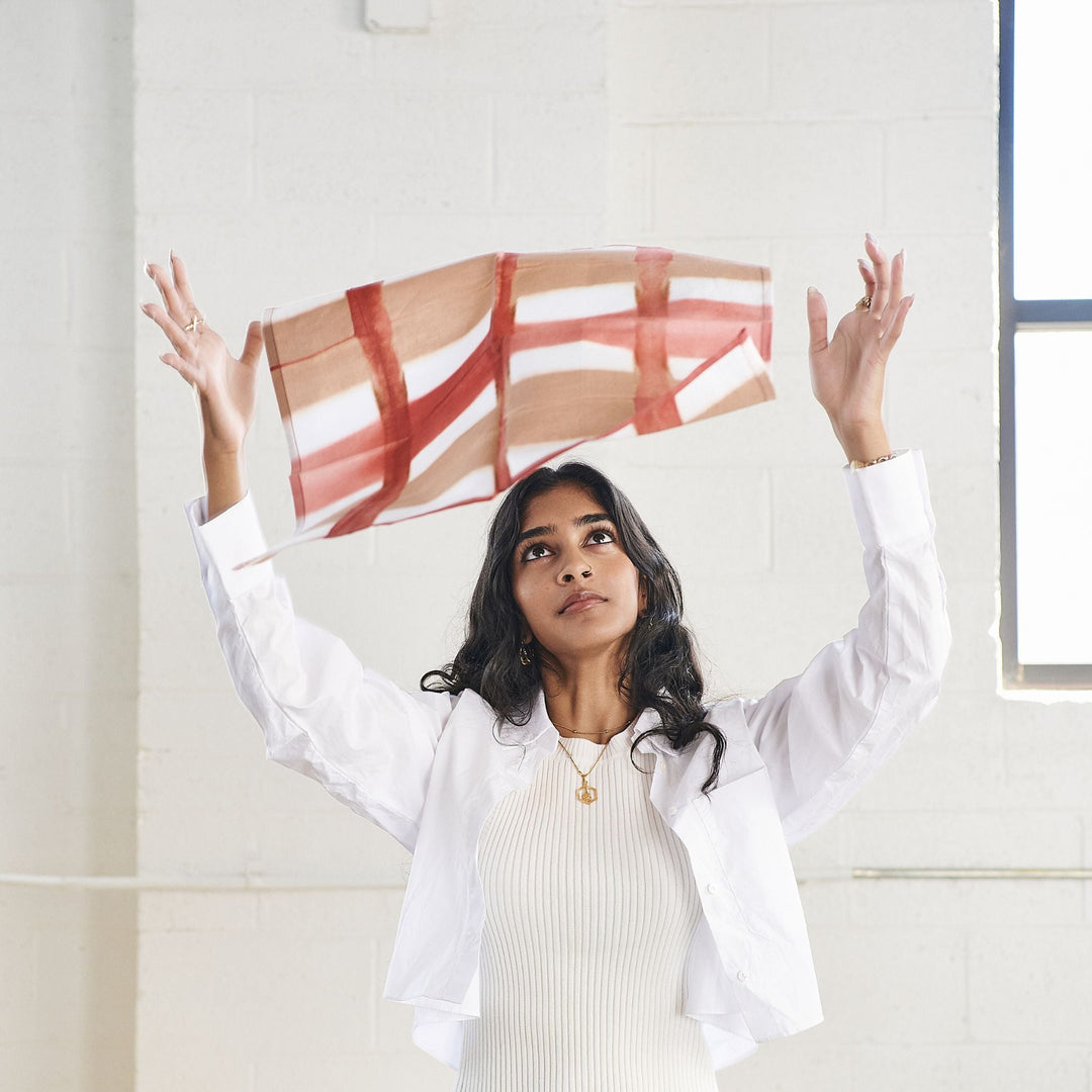 Chowk Cotton Hand Clamp Dye Artisanal Table Napkin ( set of 4 )