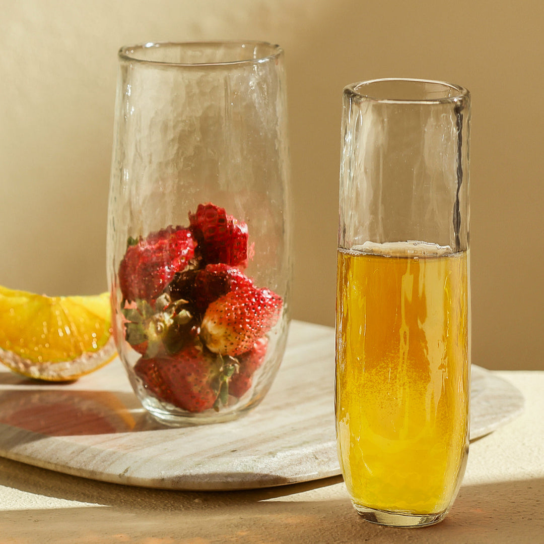 Pebbled Large Glasses - Set of 4