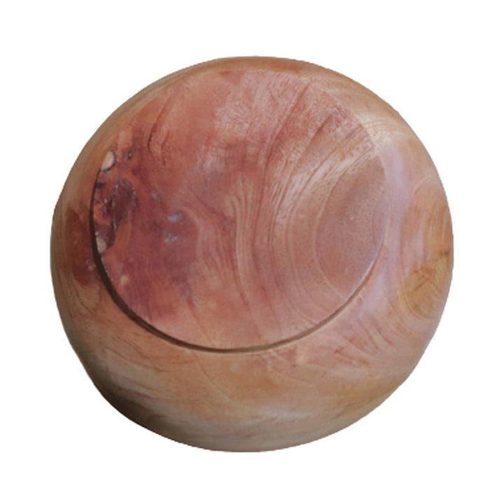 Mahogany wood bowl handmade in Indonesia small size 7.25" x 2.3"