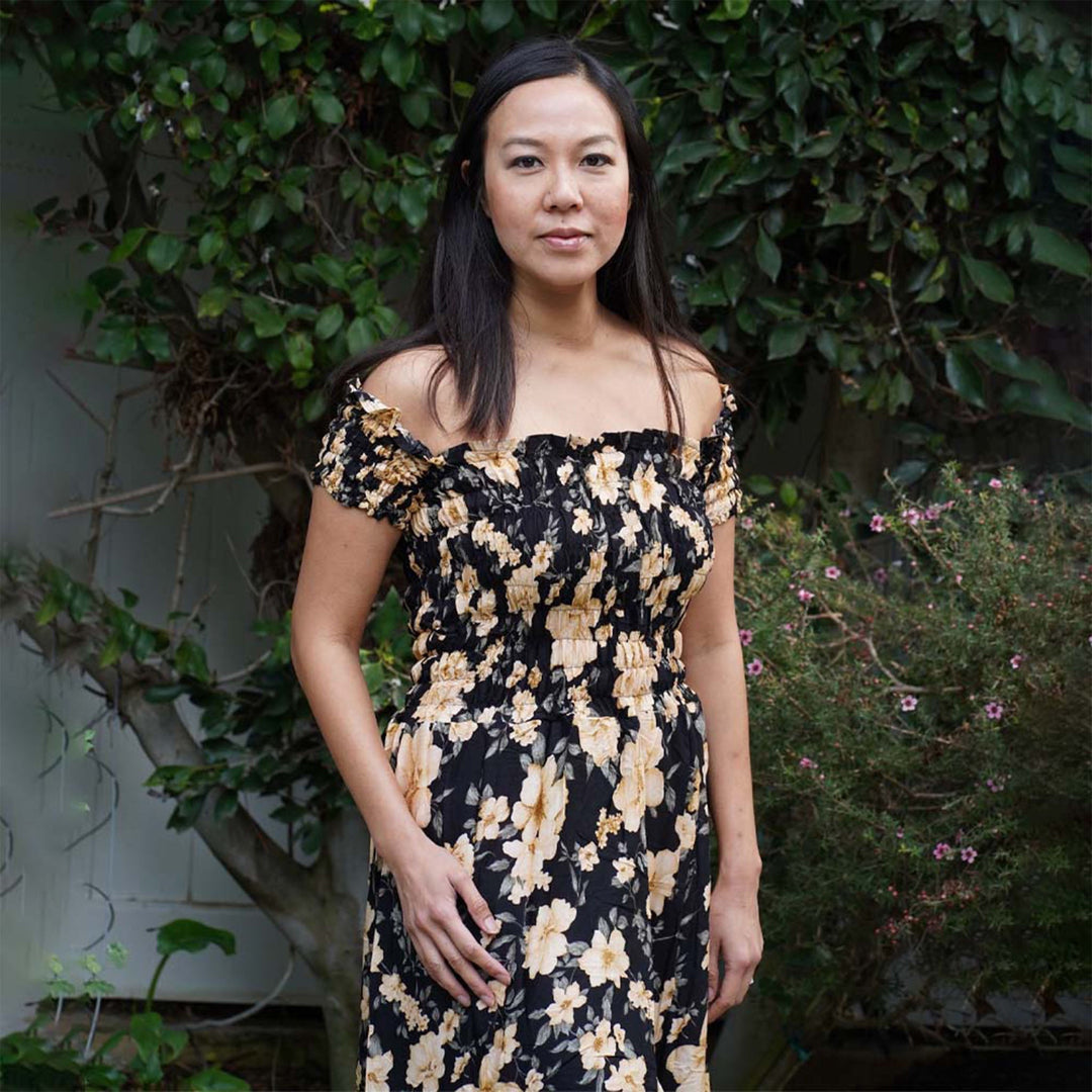 Kasih Coop Dress Soraya Black, Cotton