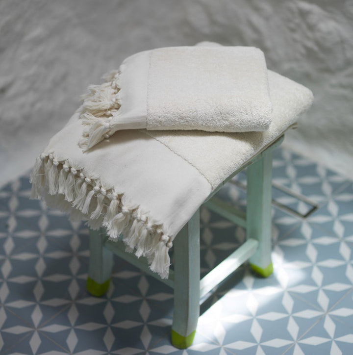 Plain Terry Bath Towel - White