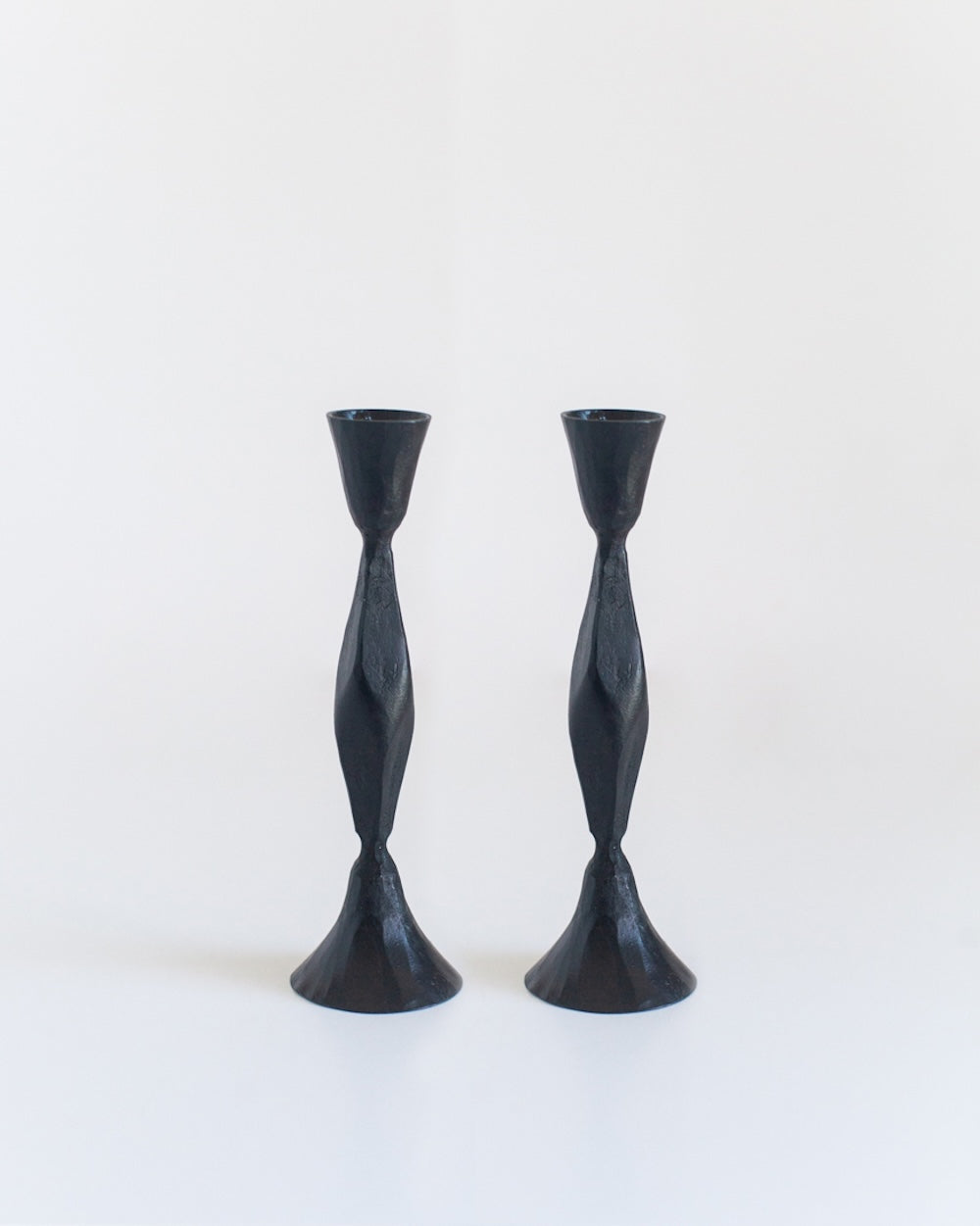 S/2 High Diamond Candlestands - Black Finish