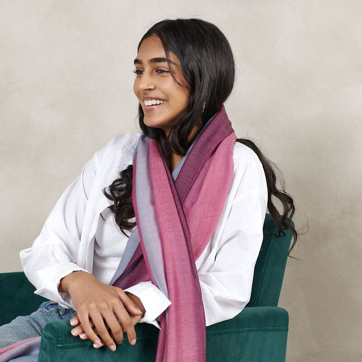 Iris Cashmere Merino Handloom Scarf