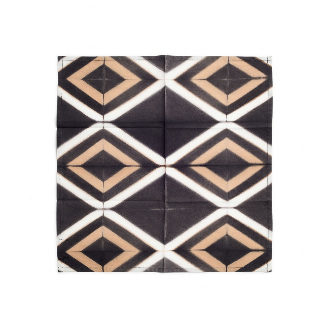 Tisa Hand Crafted Shibori Print Cotton Table Napkin ( set of 4 )