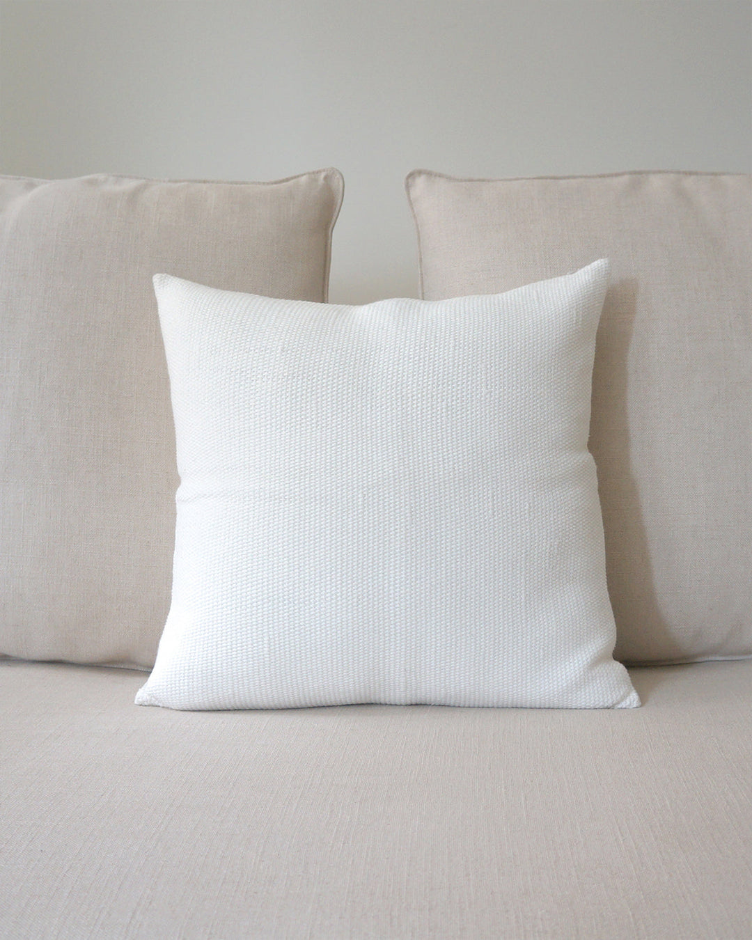 Solid Cotton Euro Pillow - Ivory