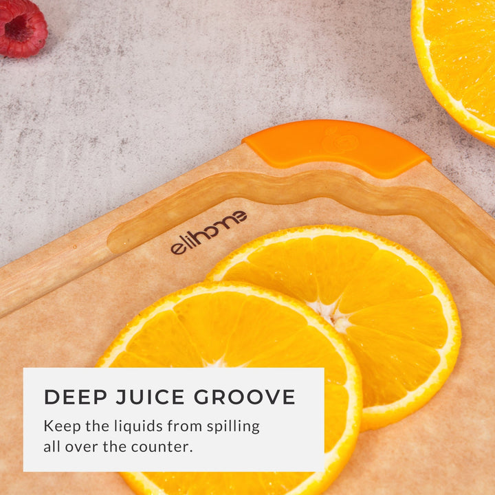 Premium Series 4 Pieces Cutting Board Set | Non Slip & Color Code | S, M, L, XL