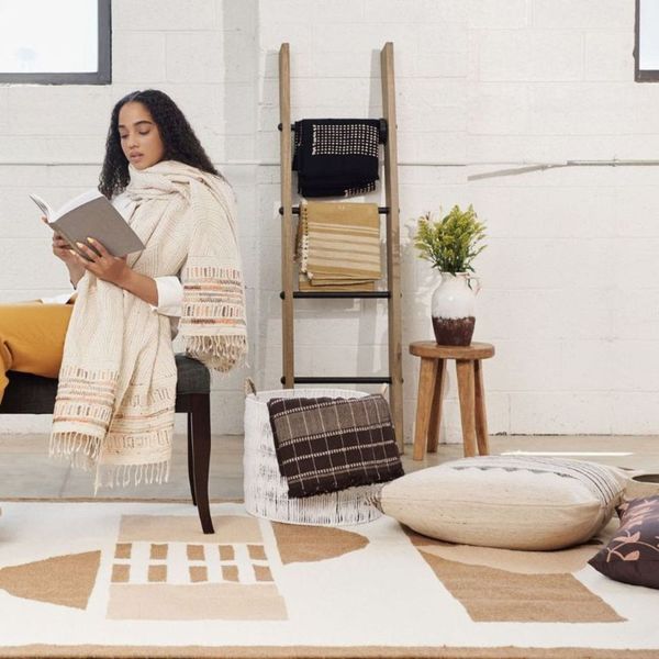 Unah Fully Hand Embroidered Handwoven Organic Cotton Throw